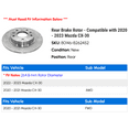 thumbnail image 2 of Rear Brake Rotor - Compatible with 2020 - 2023 Mazda CX-30 2021 2022, 2 of 2