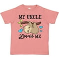 thumbnail image 3 of Inktastic My Uncle Loves Me with Sloth and Hearts Boys or Girls Toddler T-Shirt, 3 of 5