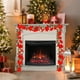 thumbnail image 2 of Simulación de diseño navideño, decoración para fiestas navideñas de ratán, bayas rojas y ratán suave., 2 of 6