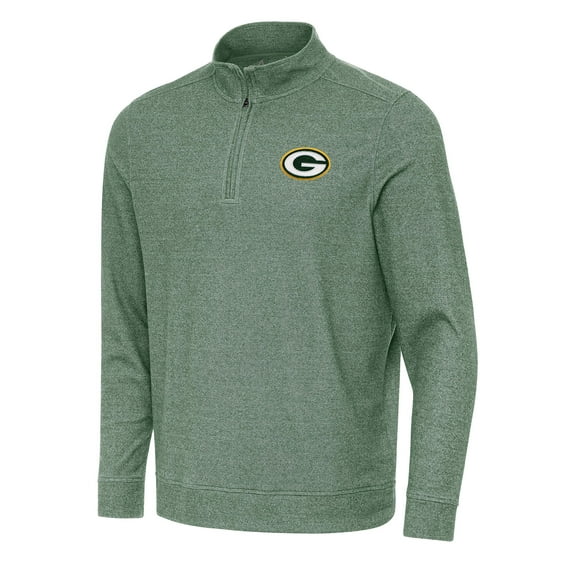 Men's Antigua Hunter Green Green Bay Packers Subtle Quarter-Zip Top