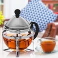 thumbnail image 2 of OVENTE Glass Teapot with Removable Stainless-Steel Infuser for Blooming Tea and Loose Leaf, 17oz Borosilicate Glass Tea Maker Perfect for Personal and Everyday Use, Clear FGH17T, 2 of 8