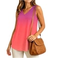 thumbnail image 4 of Molidfa Women's V-Neck Sleeveless Gradient Color Relaxed Fit Casual Cami Modern Summer Top, 4 of 5