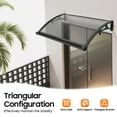 thumbnail image 2 of Durable Door Awning Canopy, UV & Weather Protection, Heavy-Duty Aluminum Alloy with Efficient Drainage, Modern Design, 110 lbs Load Capacity – Perfect for Porches, Windows, and Balconies, 2 of 10
