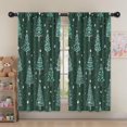 thumbnail image 5 of Blackout Kids Curtains,Dark Green Christmas Tree Pattern Childrens Insulated Curtains Set Of 2,Bedroom Essentials,Toddler Room Decor 52"x63", 5 of 5