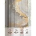 thumbnail image 6 of Yellow Grey Ombre Sheer Curtains 108 Inch Length 2 Panels Set for Living Room/Bedroom, Modern Marble Ink Painting Art Semi Curtain Sheers Drapes Rod Pocket Curtains Window Treatment Set 52''x108''x2, 6 of 7