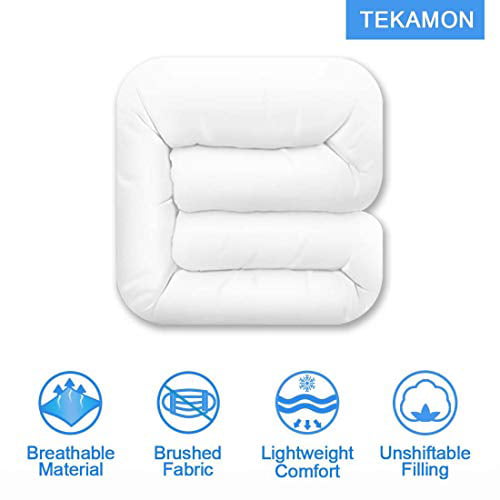 Details about   TEKAMON All Season King Comforter Soft Quilted Down Alternative Duvet Insert wit 
