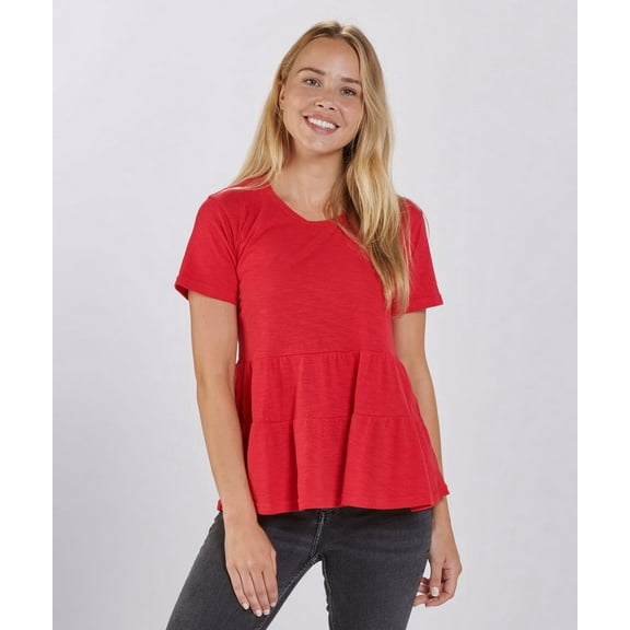 Boxercraft BW2401 Women's Willow Tee-Red-XL