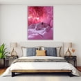 thumbnail image 6 of Mudket Sleeping White Leopard Framed Canvas Wall Art, Cute Girly Pink Leopard Wall Art Jungle Decor for Girls Bedroom, Dorm Room, Bathroom, Ready to Hang - 12"L x 8"W, 6 of 10