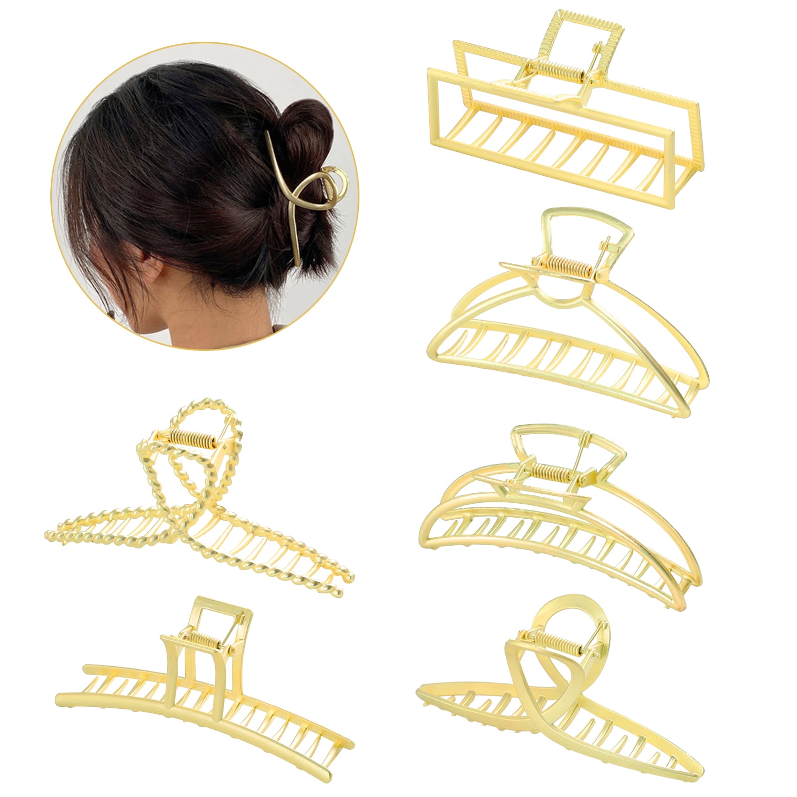 39218 claw clip hold hair 3 pcs Details about   Scunci No Slip Grip All Day Hold JAW CLIPS 