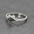 thumbnail image 2 of Kite Shape Salt And Pepper Ring Engagement And Wedding 14K White Gold Plated Ring Designer Vintage Ring Gift For Her Kite Solitaire Ring, 2 of 3