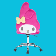 Impressions Vanity My Melody Armless Swivel Vanity Chair with Adjustable Height, Magenta