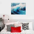 thumbnail image 4 of JEUXUS Modern Minimalist Sofa Background Wall Decoration Painting Light Luxury Style Blue Abstract Art Painting Oil Painting,No Frame, 4 of 4
