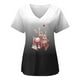 thumbnail image 3 of Uniformes médicos cortos con estampado de Papá Noel para mujer, blusa de enfermería con bolsillo, camisa de trabajo para el cuidado de mascotas, camisa de enfermera, 3 of 5