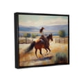 thumbnail image 4 of Stupell Industries Galloping Cowgirl Landscape Animals & Insects Painting Black Floater Framed Canvas Art Print Wall Art, 21 x 17, 4 of 10