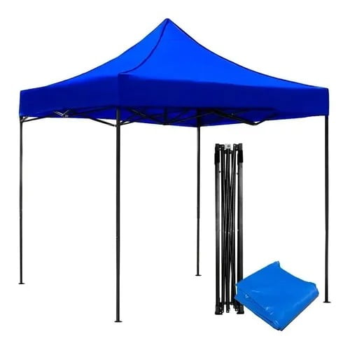 Carpa Toldo 2x2 Plegable Lona Impermeable Azul VANLIG 2X2
