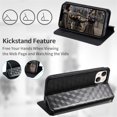 thumbnail image 3 of Allytechgroup Flip Case for Google Pixel 9A, Stylish Stand Premium PU Leather Cards Holder Magnetic Closure Protective Shockproof Wallet Case Cover for Google Pixel 9A, Black, 3 of 6