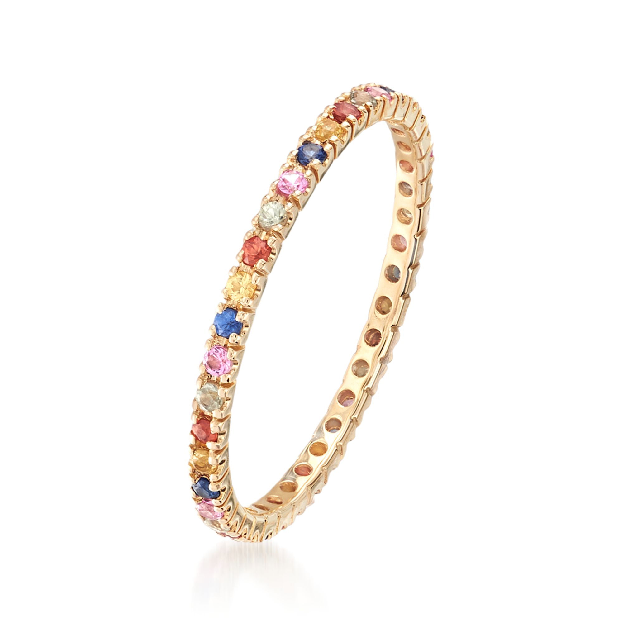 Ross-Simons 0.45 ct. t.w. Multicolored Sapphire Eternity Band in 