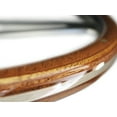 thumbnail image 2 of VSW 15 inch Deluxe Wood Steering Wheel; 6-Bolt Billet Aluminum Spokes, 2 inch dish ST3553, 2 of 3