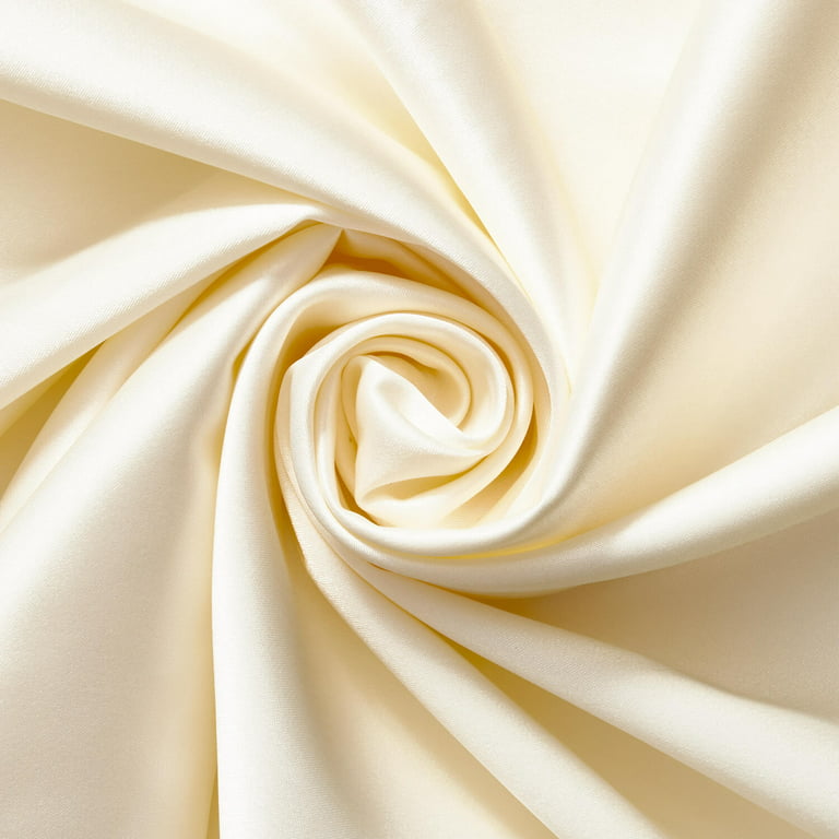 Crepe Back Satin Bridal Fabric Drapery Soft 60 Inches By the Yard (Off  White)