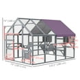 thumbnail image 3 of PawHut Catio Outdoor Cat Enclosure with Weatherproof Canopy, Bridges, Grey, 3 of 10