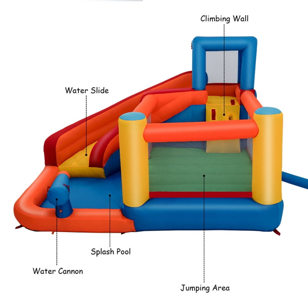 Aimee Lii Inflatable Bouncer Jump House with Climbing Wall, Kids Bounce House for 3-10, Boys Girls Backyard Party Gifts