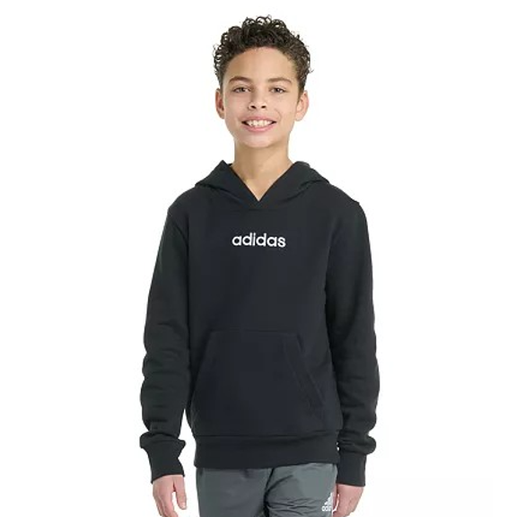 Adidas Big Kid Boys Long Sleeve Embroidered Fleece Hoodie, X-large (18-20)