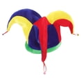 thumbnail image 1 of FELTECHELECTR Sombrero de payaso para disfraz de fiesta de Mardi Gras, gorra divertida de Halloween, accesorios multicolores, arcoíris para mascarada, accesorio de cosplay, 1 of 4