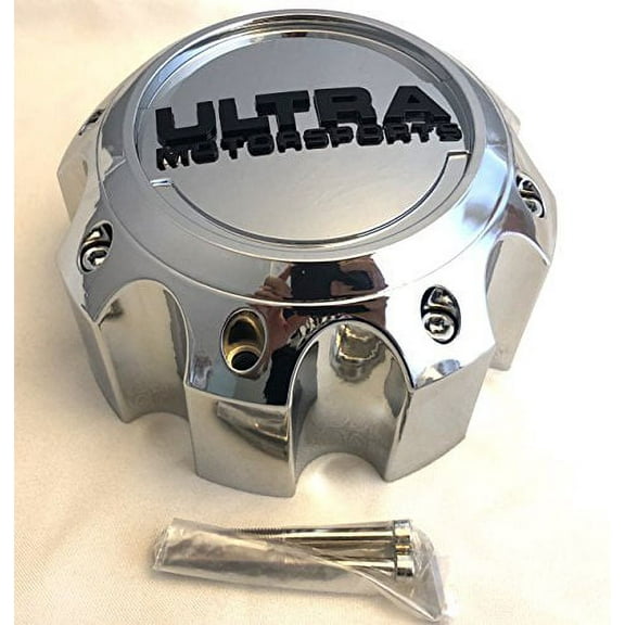 Ultra Motorsports Chrome Wheel Center Cap Set of 4 Pn: 89-9782 WITH SCREWS