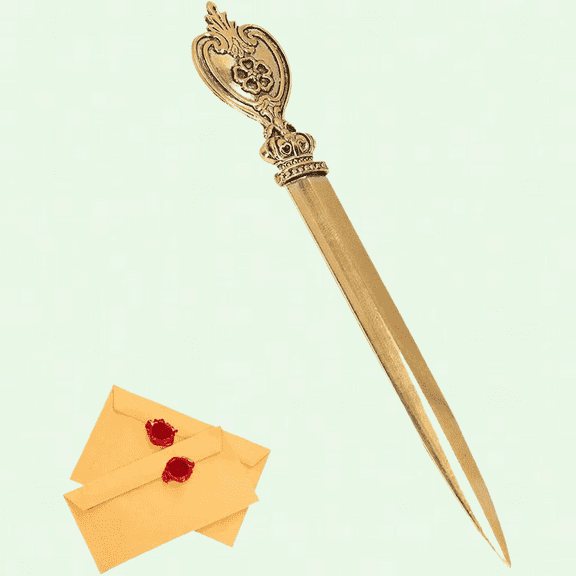 Metal Plated Envelope Opener, Lightweight and Compact Letter Opener Knife for Home and Office
