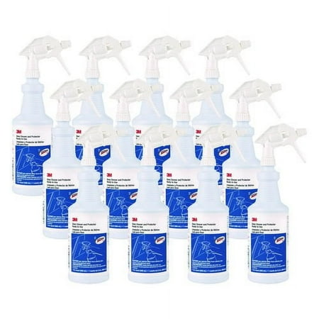 3M 85788 Apple Scent Ready to Use 32 oz. Spray Bottle Glass Cleaner with Scotchgard (12-Piece/Carton)