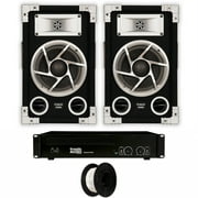 Angle View: Acoustic Audio GX-400 DJ Speakers Amplifier and Wire 2 Way for PA Karaoke Home