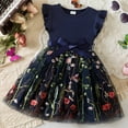 thumbnail image 2 of 4-5 Years Girls Dress Summer Ruffle Sleeve Mesh A Line Casual Party Dresses 1-5 Years, 2 of 7