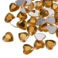 thumbnail image 1 of Uxcell 20Pcs Acrylic Flat Back Rhinestones 20mm/0.8 inch Heart Artificial Gemstone for Crafts Jewelry Making Deep Brown, 1 of 7