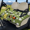 thumbnail image 3 of Yuyamidu Golf Ball Golf Cart Seat Covers with Pockets Portable Golf Seat Covers for Cart for 2-Person Seats Green Club Car Golf Cart Accessories, 3 of 8