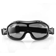Bobster Night Hawk Unisex-Adult Street Motorcycle Goggles - Gloss Black/Smoke/One Size