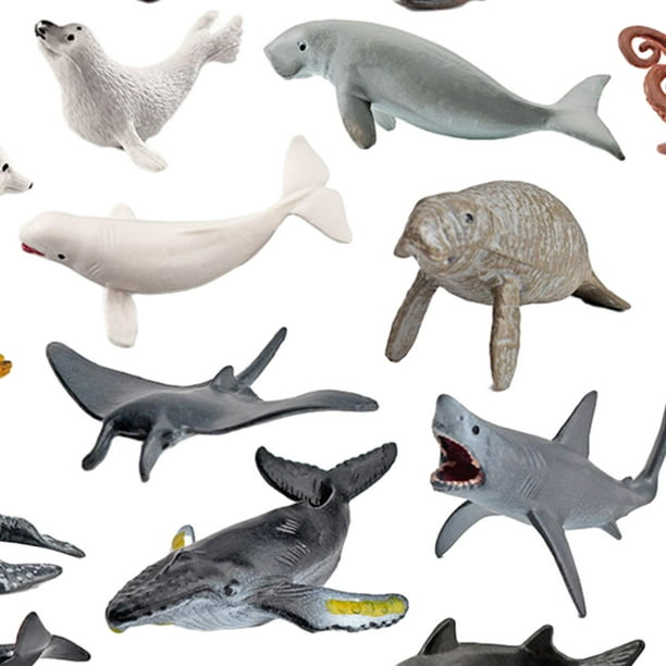 30 Pieces Sea Animals Sea Creatures Realistic Sea Animals Model