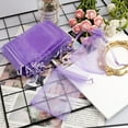 thumbnail image 3 of 100PCS Purple Sheer Organza Bags 4x6,Casewin Small Jewelry Mesh Bags Drawstring, Mesh Party Wedding Favor Bags for Gift, Candy, Bracelet, Earrings Packaging, Mini Empty Sachet Bags, 3 of 8