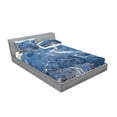 thumbnail image 2 of Ambesonne Nature Fitted Sheet & Pillow Sham Set, Wild Untrodden Nature, Full, White and Blue, 2 of 2