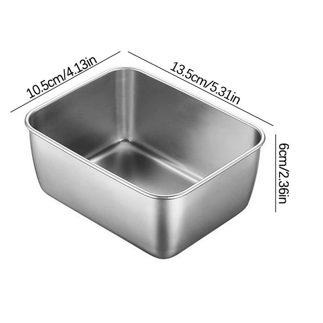 Rbaofujie Bento Lunch Bag Stainless Steel Thickened Preservation Box, Kitchen Multi-Purpose Box, Rectangular Fruit Box, Household Large Capacity Storage Box with Lid School Lunch Bag