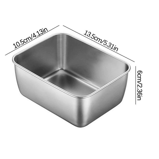 Yhmxh Caja de conservación de acero inoxidable espesada, caja multiusos de cocina, caja rectangular para fruta, caja de almacenamiento de gran capacidad para el hogar con tapa