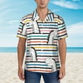thumbnail image 4 of Balery Cartoon Dinosaurs Print Men's Hawaiian Shirts Short Sleeve Beach Shirt Relaxed Fit Vacation Button Down Shirts-Large, 4 of 9