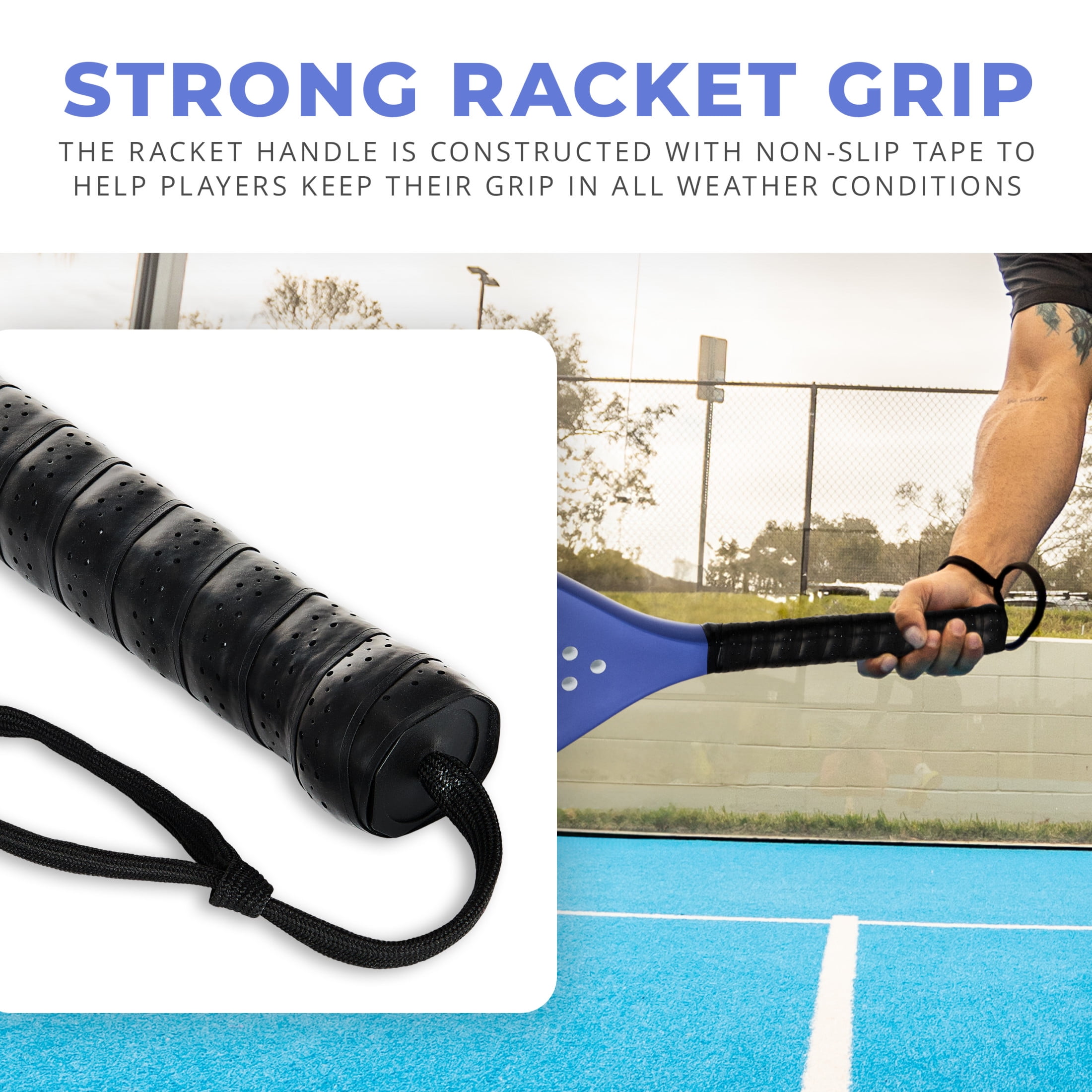 Franklin Sports - Sweet Spot Padel Training Racket - Fiberglass Padel Racket with Foam Core - 365g - Purple