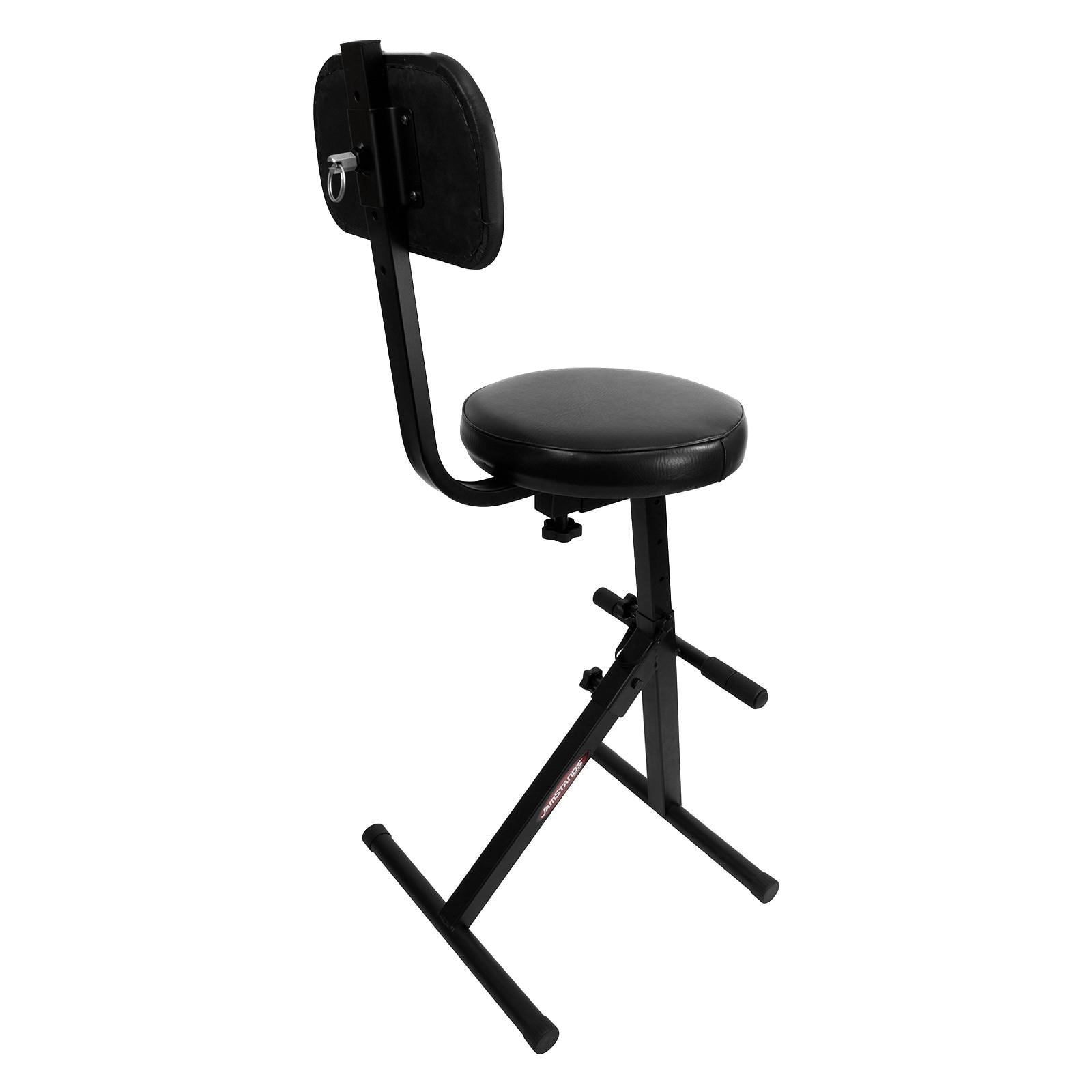 Ultimate Support JS-MPF100 Music Performance Chair with Double X-Style DJ Coffin Keyboard Stand Package
