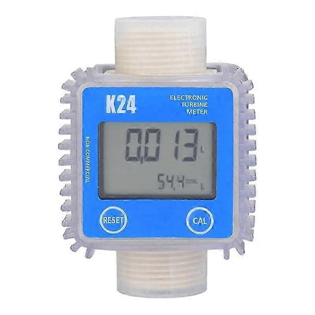 Digital K24 Turbine Oil Fuel Flow Meter Gauge LCD Fuel Flow Meter Chemicals Water Sea Liquid Flow Me