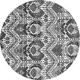 thumbnail image 1 of Ahgly Company Indoor Round Abstract Gray Modern Area Rugs, 4' Round, 1 of 4