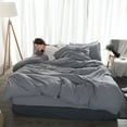 thumbnail image 5 of Linens Fundas de Almohada 100% Lino Francés con Bordado - Paquete de 2 - Lino Natural Lavado Color Sólido Suave Transpirable -, 5 of 5