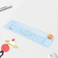 thumbnail image 3 of CIMAXIC Mini Plastic Paper Cutter A4 Manual Sliding Linear Cutter Small Desktop Photo Cutter (Blue),13.98"X3.78"X0.79", 3 of 5