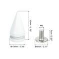 thumbnail image 2 of Unique Bargains 16Pack Cone Spike Stud Rivet, 10x20mm Screw Back Tree Studs and Spikes for Leather Craft(White), 2 of 8