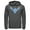 Charcoal Heather, variant on Men's Batman Nightwing Logo  Pull Over Hoodie Black Large