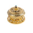 thumbnail image 1 of Quemador de incienso Gloria soporte Vintage humo dorado, 1 of 9